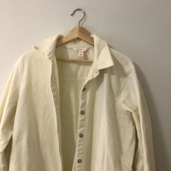 3/$25 ❥ NWOT Joe Fresh Cream White Cream Corduroy Shirt Jacket Shacket Plus 1X - Picture 2 of 8